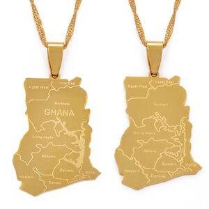 Ghana flag necklace